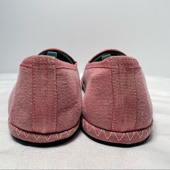 J Crew Venetian Canvas Pink Loafers Slip On 6.5 - Picture 4 of 9